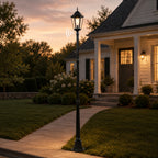 84" Black  Dusk to Dawn Outdoor Post Light for Driveways