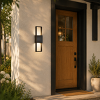 15.75" Integrated LED Outdoor Wall Light, Matte Black