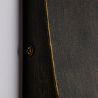 15" Dusk-to-Dawn Integrated LED Outdoor Wall Light, Sand Black & Brushed Gold