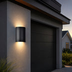 8.6" Integrated LED Up-and-Down Outdoor Wall Light, Black