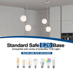 Mid-Century Chrome Globe Pendant Light, Double Opal Glass Pendant for Kitchen Island & Dining Table