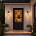 2-Pack Dusk-to-Dawn Outdoor Wall Lanterns, Black