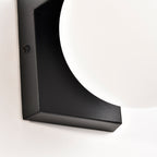 7" Modern Outdoor Wall Light with Frosted Globe, Black