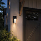 8.6" Integrated LED Outdoor Wall Light, Sand Black