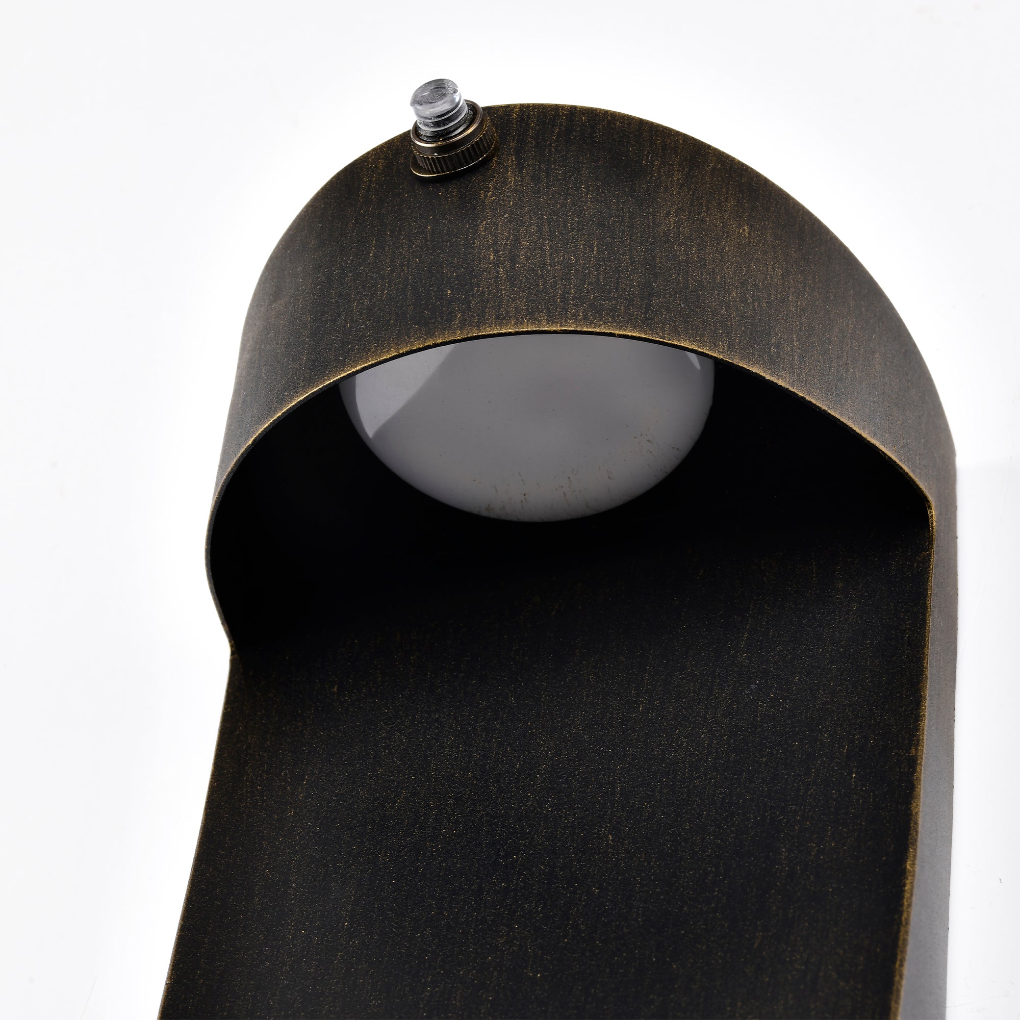15" Dusk-to-Dawn Integrated LED Outdoor Wall Light, Sand Black & Brushed Gold
