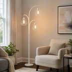white Pendant Light Shade Cage 3 Pack Wire Lamp Shade for E26 Hanging Bulbs