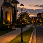 84.6"Classic Black Outdoor Post Light for Path，Walkway