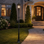 84" Classic Black Outdoor Post Light for Path，Walkway