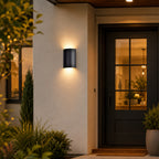 8.6" Integrated LED Up-and-Down Outdoor Wall Light, Black