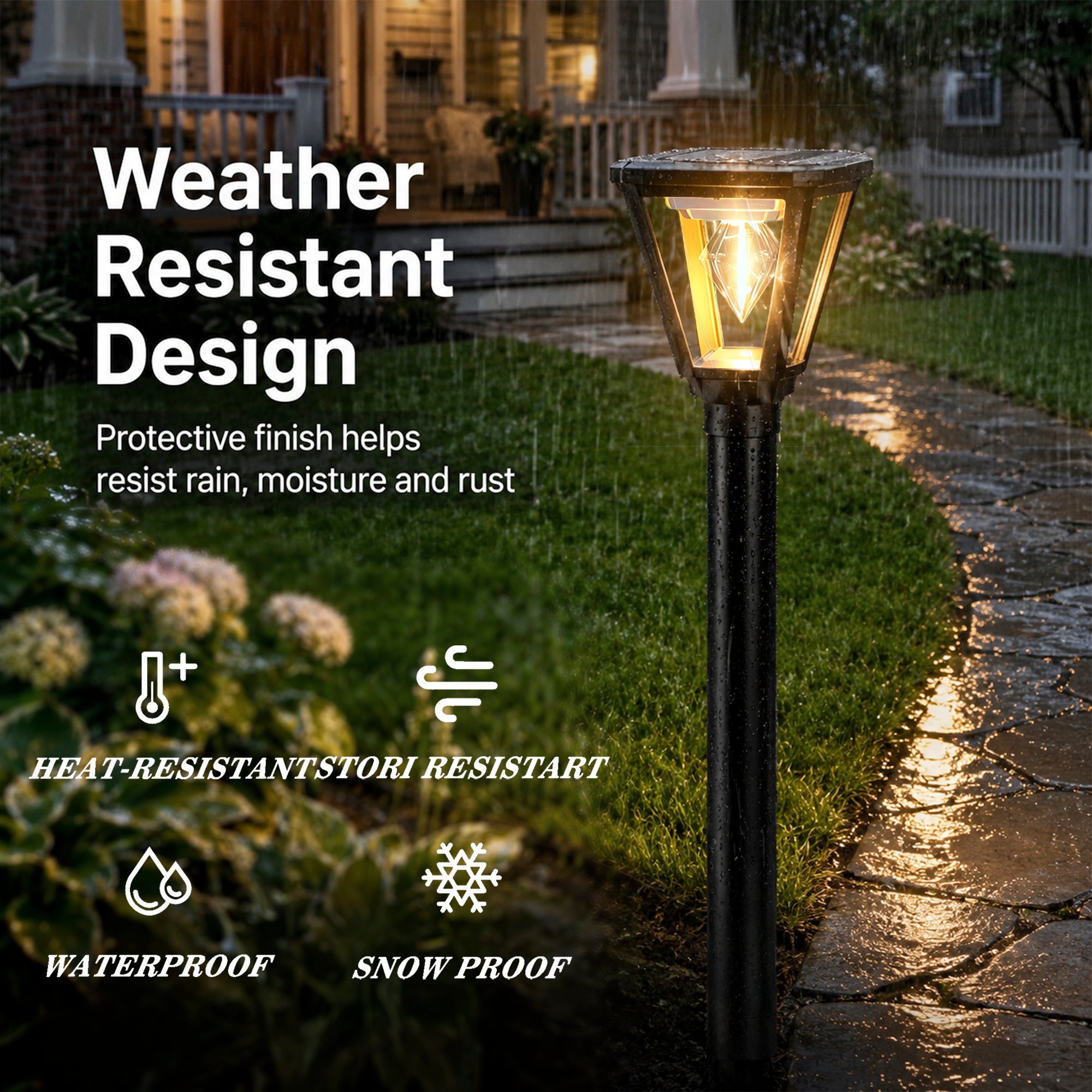 Solar Outdoor Pathway Light – Adjustable Height Garden & Pathway Lighting