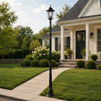 84" Black  Dusk to Dawn Outdoor Post Light for Driveways