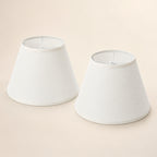 White Linen Empire Replacement Lamp Shades Set of 2 with Spider Fitter