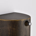 15" Dusk-to-Dawn Integrated LED Outdoor Wall Light, Sand Black & Brushed Gold