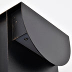 2-Pack 11.75" Integrated LED Outdoor Wall Lights, Matte Black