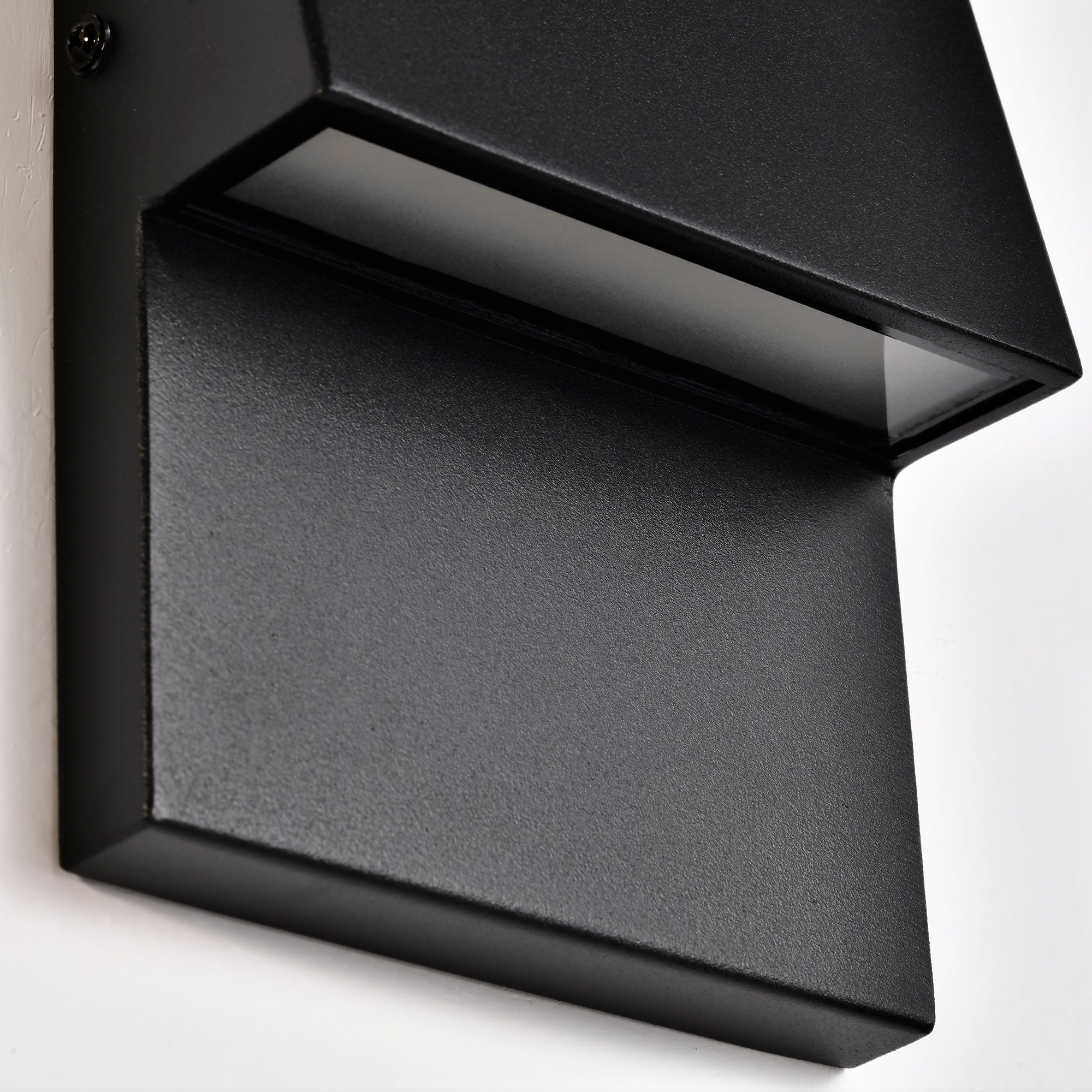 Modern Outdoor Wall Light with Dusk to Dawn Sensor, Black LED Porch Light for Exterior Walls