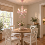 4-Light Acrylic Crystal Chandelier with Adjustable Chain