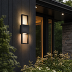 15.75" Integrated LED Outdoor Wall Light, Matte Black