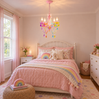 4-Light Acrylic Crystal Chandelier with Adjustable Chain
