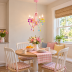 4-Light Acrylic Crystal Chandelier with Adjustable Chain