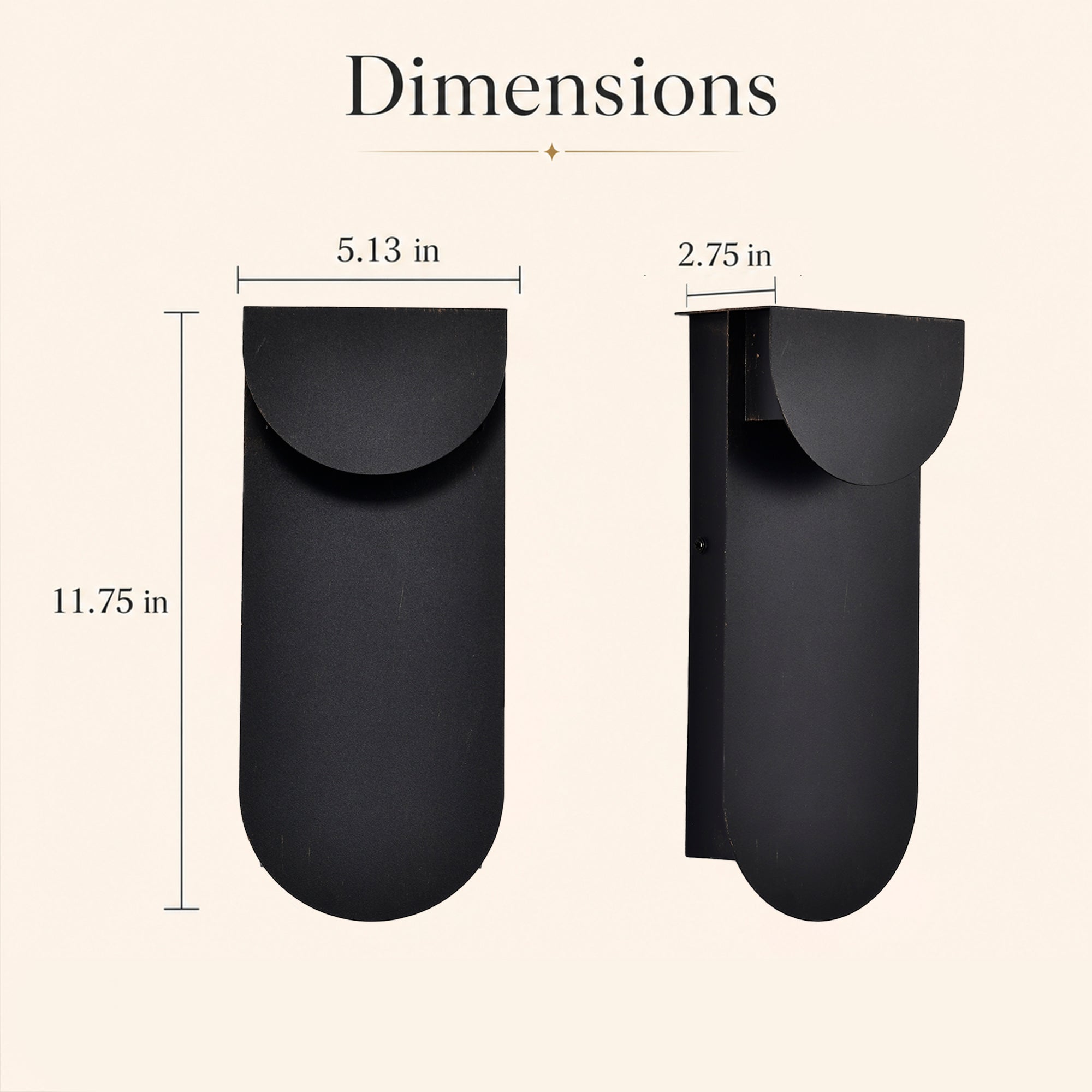 11.75" Integrated LED Outdoor Wall Light, Matte Black