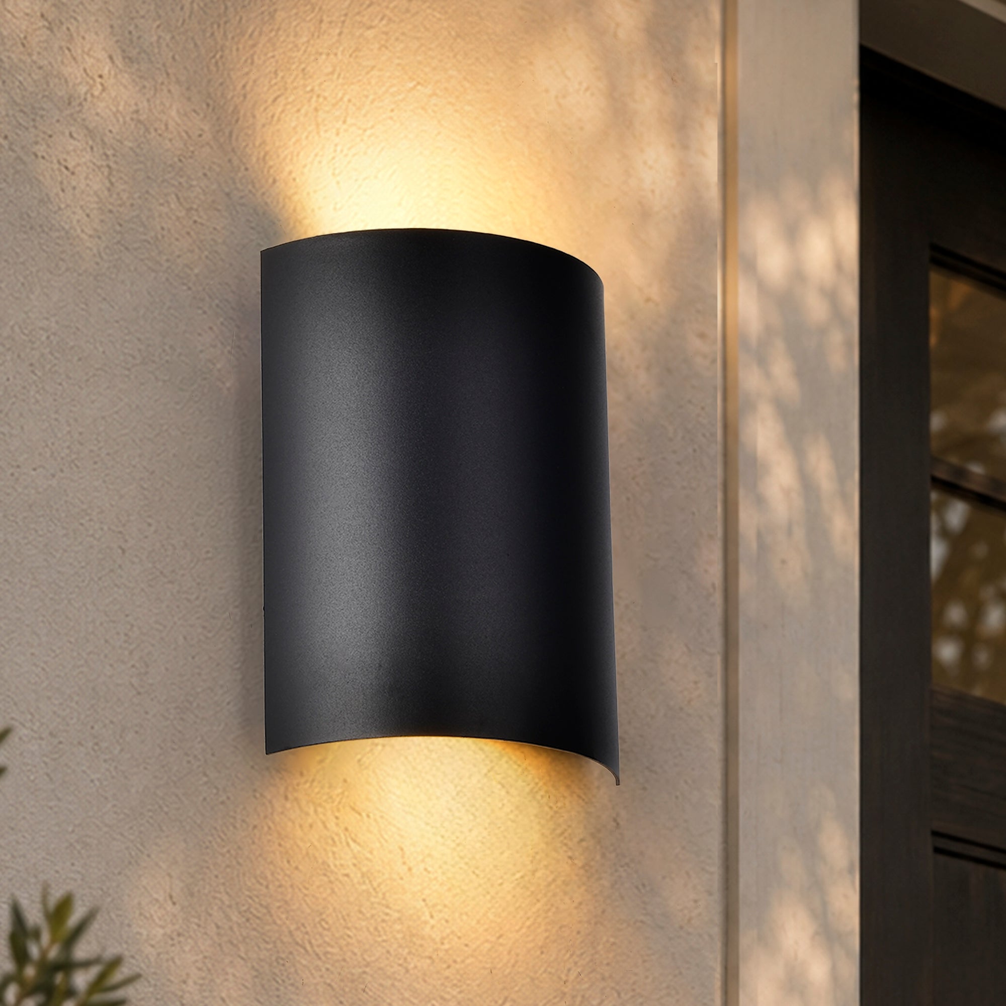 8.6" Integrated LED Up-and-Down Outdoor Wall Light, Black