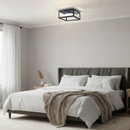 Modern ceiling light, LED ceiling light Fixture, Black  Light for Bedroom and Hallway, Cool White Light