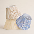 Lamp Shades Set of 2 with Spider Fitter, Pleated Empire Fabric Shades