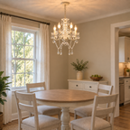 4-Light Acrylic Crystal Chandelier with Adjustable Chain