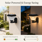 Solar Outdoor Wall Light with Remote, RGB Color Changing Wall Sconce for Porch & Garage