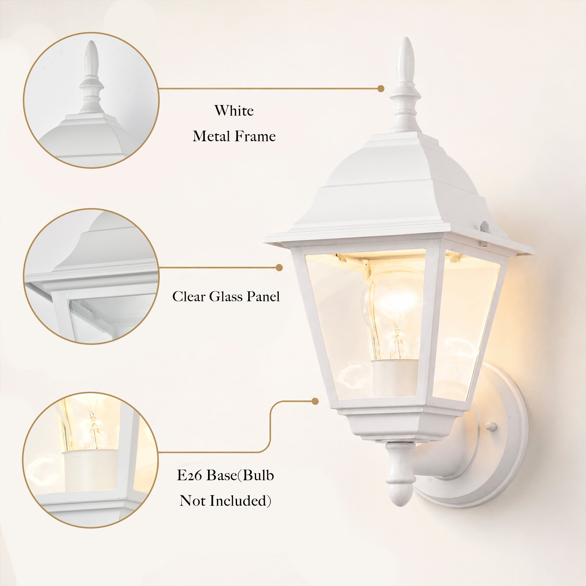 2 pack Traditional Outdoor Wall Light for Timeless Exterior Style