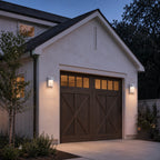 7.8" White Dusk-to-Dawn Integrated LED Outdoor Wall Light