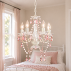 4-Light Acrylic Crystal Chandelier with Adjustable Chain