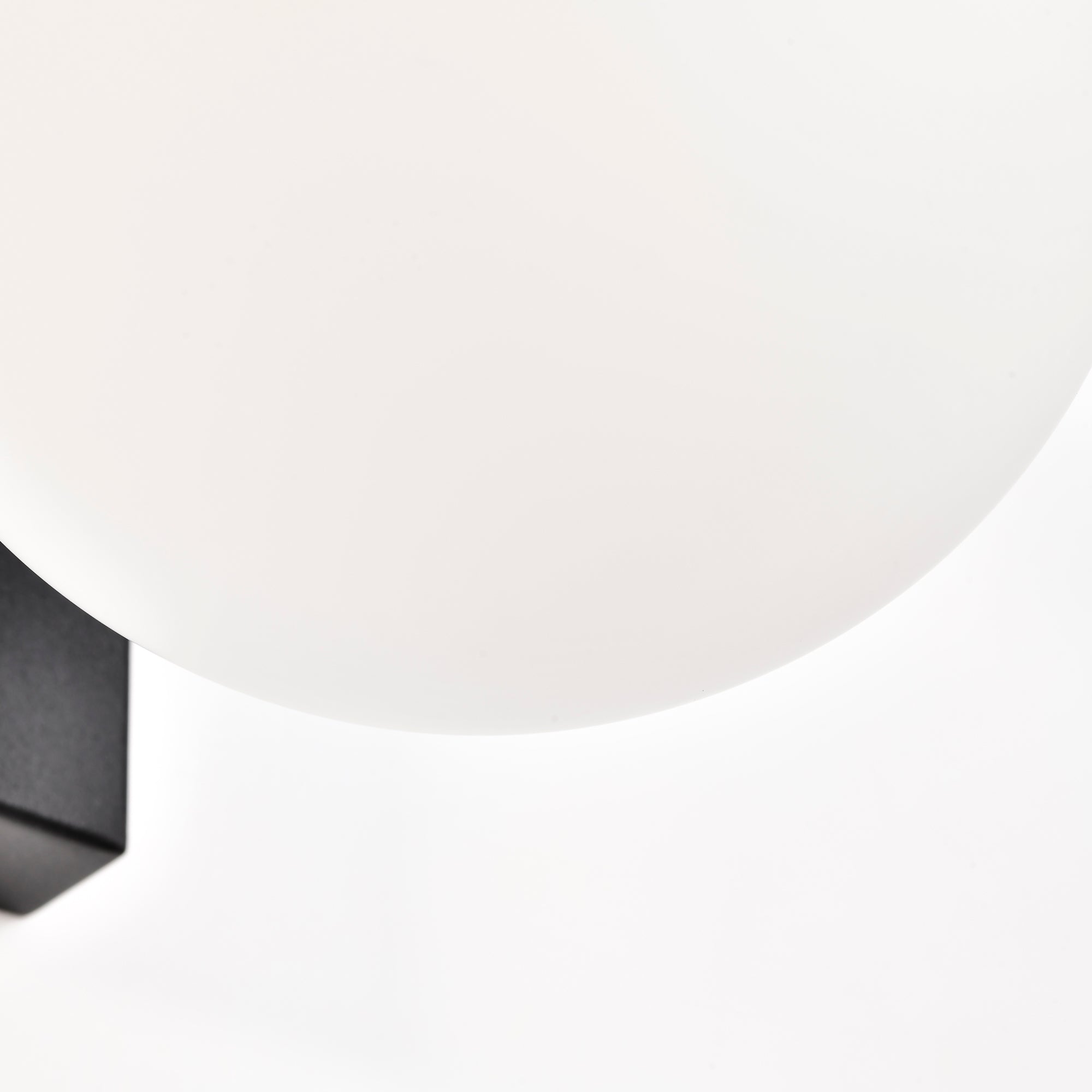 7" Modern Outdoor Wall Light with Frosted Globe, Black