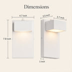 7.8" White Dusk-to-Dawn Integrated LED Outdoor Wall Light